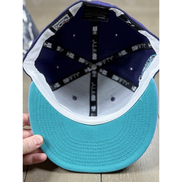 Chicago Cubs Hat Cap Fitted Mens 7 3/8 Blue MLB Baseball New Era Cooperstown - Picture 6 of 10